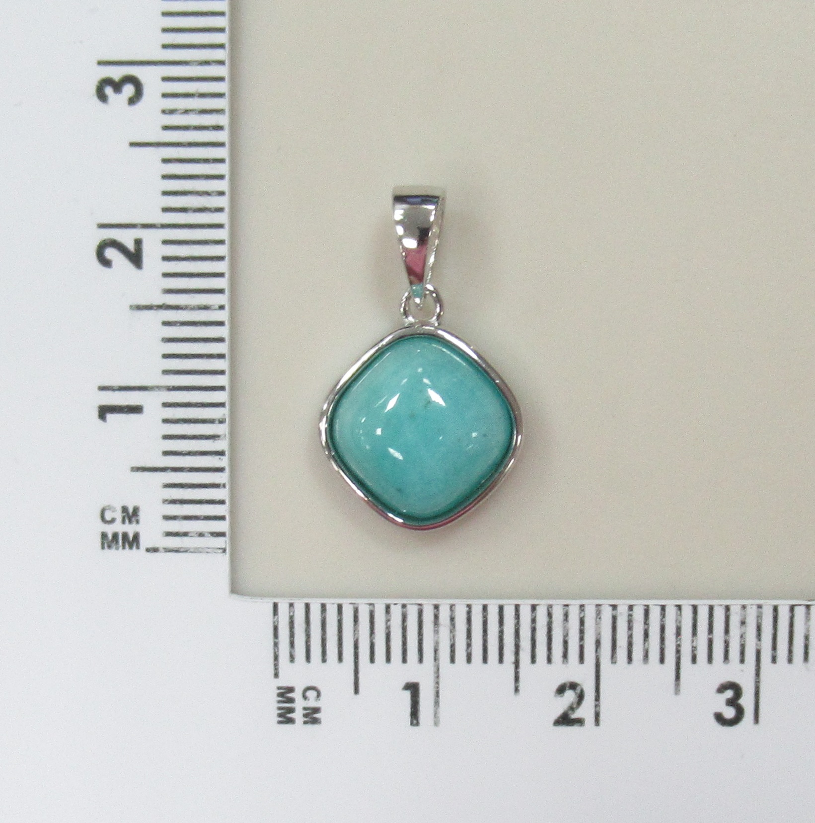 Серебряная подвеска с амазонитом